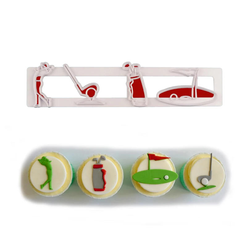 

Резак для печенья Play Golf, пластиковый нож для печенья, нож для выпечки фруктов, тортов, кухонные инструменты, форма для тиснения, печать