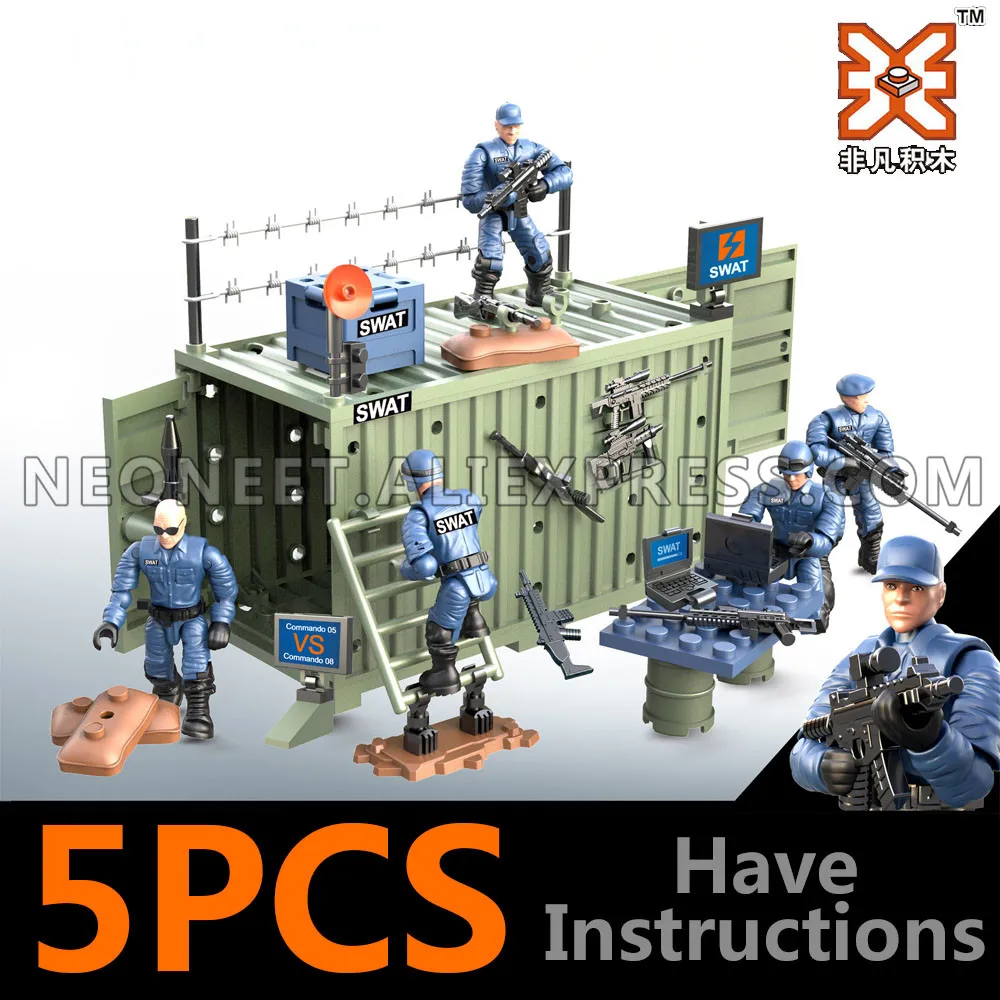 4 шт./компл. военная армия Второй мировой войны WW2 город спецназ полицейские