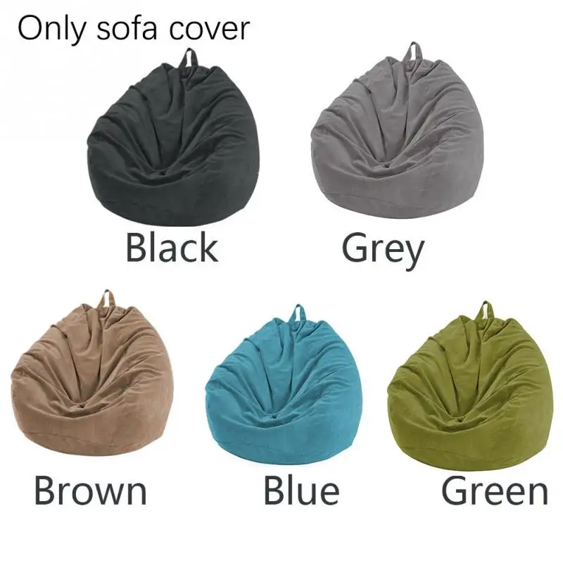 Ленивый диван из мягкого вельвета для спальни без наполнителя для пуфа-кресла с крышкой, наполненной пенополистиролом, с функцией хранения, для домашнего украшения взрослых и детей в гостиной.