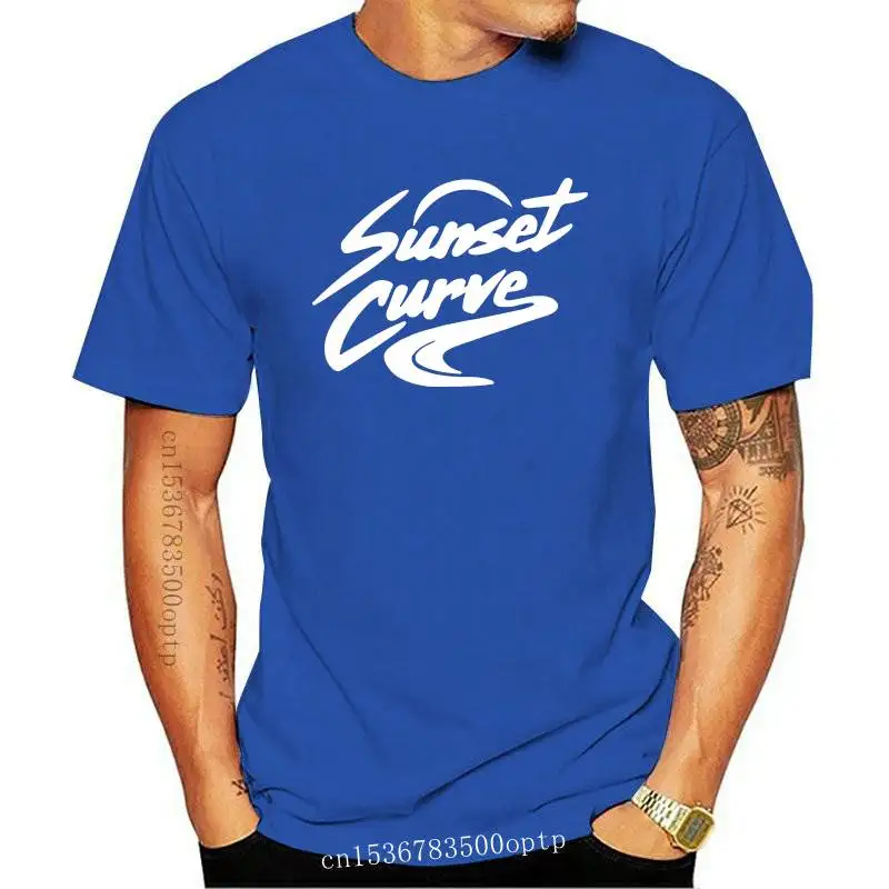 

Sunset Curve Print Women tshirt Cotton Casual Funny t shirt Gift Lady Yong Girl Top Tee A-1228