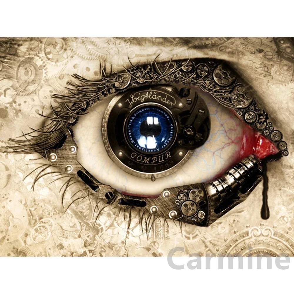5D алмазная живопись сделай сам механическая картина с глазами вышивка крестиком