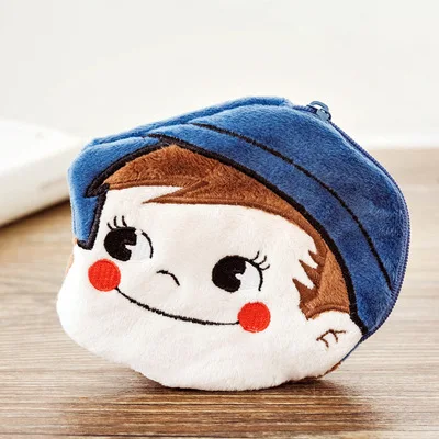 Мультяшный мини плюшевый Кошелек сумка аниме Fujiya Peko Kawaii Девушка Poko наушники сумка держатель карт монета милый плюшевый Кошелек на молнии сумочка - Цвет: D