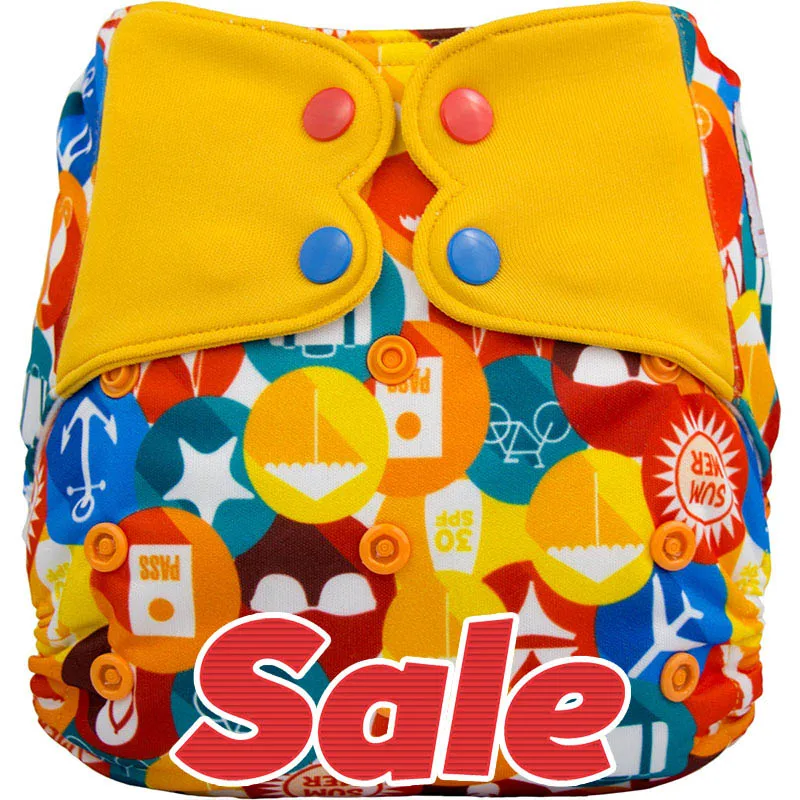 Все в одном ElfDiaper AIO высокое качество подгузник с пришитыми и пришитыми вставками - Цвет: A01Y43