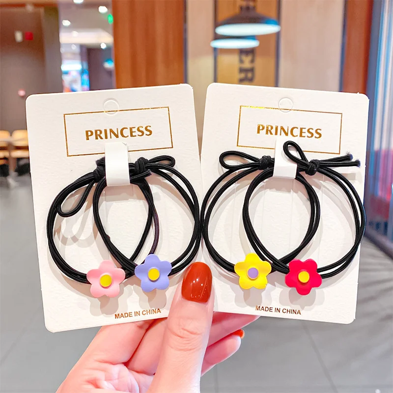 Элегантная Маленькая повязка на голову с цветами Цветочная резинка узлом