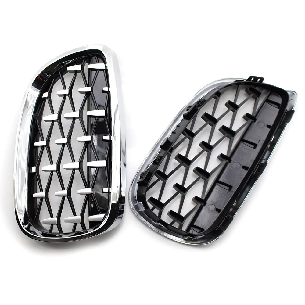 

Chrome Front Diamond Meteor Grille Grill For BMW E92 E93 Coupe 06-10 Left+Right
