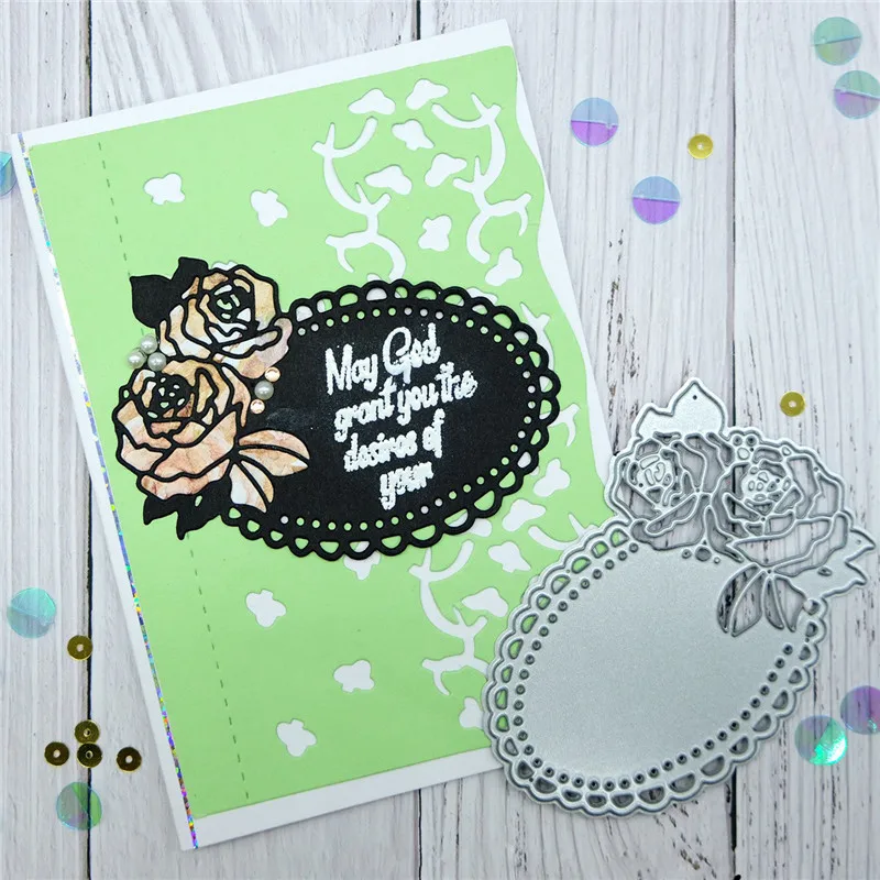 GJCrafts 168*179 мм венок цветок металлические режущие штампы для поделок Скрапбукинг Ремесло карты тиснение высечки Шаблон трафарет