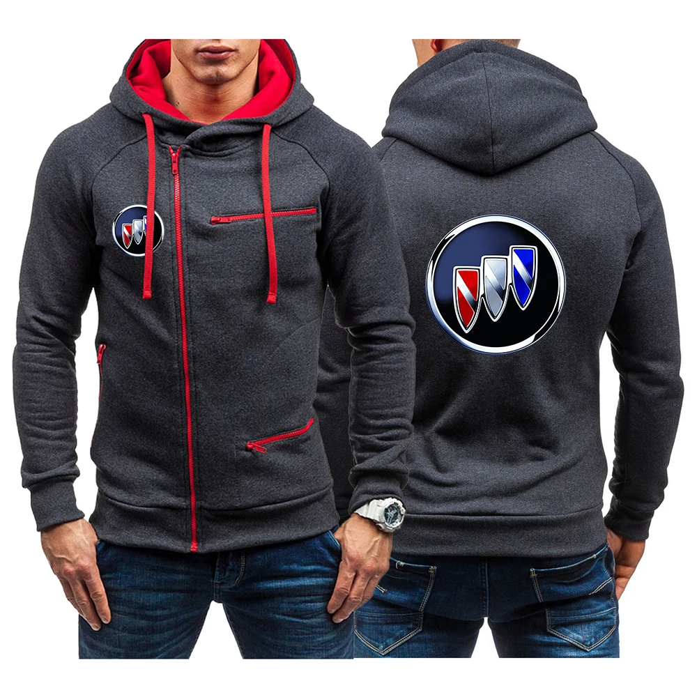

2021New Men's Buick Car Logo Sweatshirt Long Sleeve Autumn Spring Casual Hoodies Top Blouse Tracksuits Sweatshirts Men Hoodies