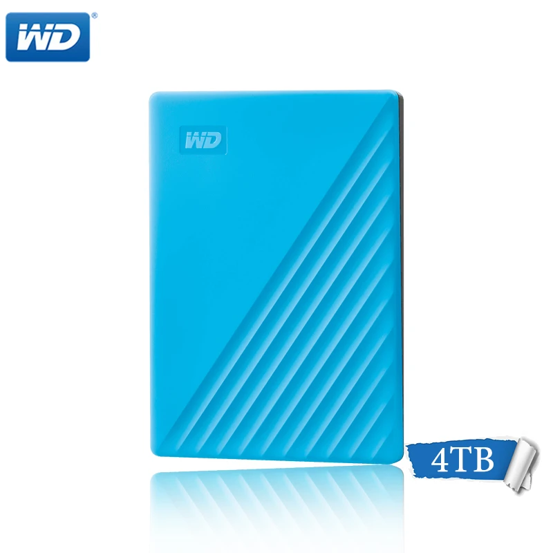 Blue Sky 4TB Western Digital, WD My Passport hdd 2,5, USB3.0, SATA, портативные устройства для хранения памяти, внешний жесткий диск, 1 ТБ, 2 ТБ, 4 ТБ, 5 ТБ - Цвет: Blue Sky 4TB