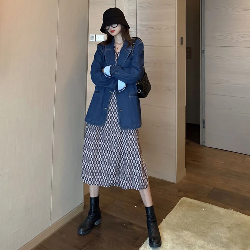 Новинка 2020 Весенняя джинсовая куртка для женщин офисный женский Джинсовый