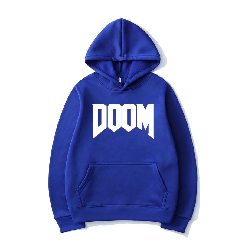 

2020 Trendy Letter Hoodies Solid Color DOOM Printed Hooded Sweatshirt Pullover Men Women Sports Casual Hoodie Fashion Unisex Top