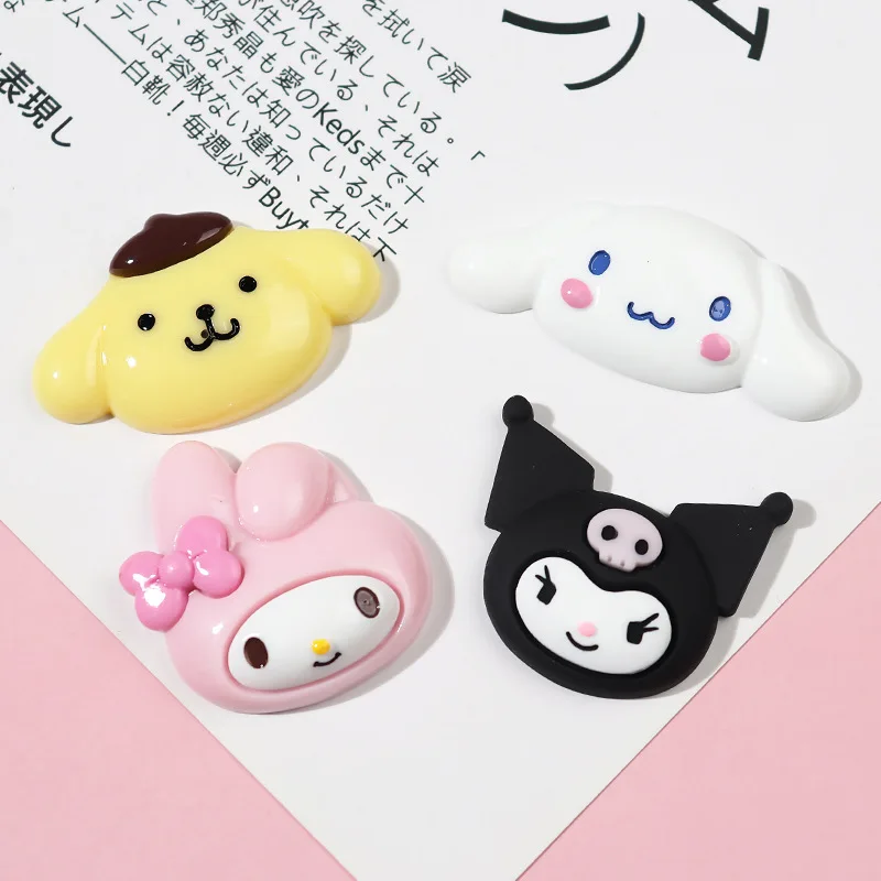 20pcs cartoon cute resin diy accessories mobile phone shell refrigerator paste storage box key chain pendant decoration material free global shipping