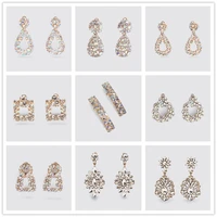 juran new fashion geometric crystal dangle drop earrings 2019 boho handmade hanging earrings for women jewelry gift wholesale