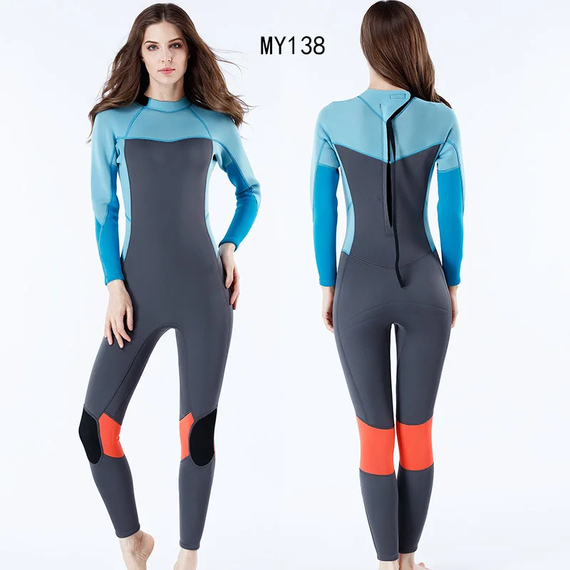 

Male 3MM Scuba Full Bodysuit Neoprene Stretchy Swimming Long Sleeve Snorkeling Wetsuit Surfing Keep Warm Anti-scratch Diving Sui