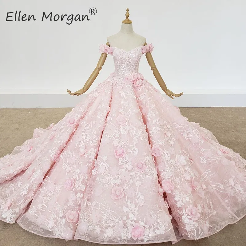 Элегантное розовое кружевное платье принцессы на свадьбу платья 2021 в