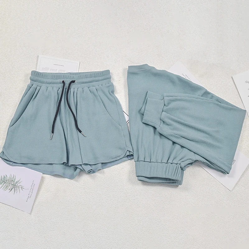 

Cotton 2-Piece Yoga Suit Leisure Sports Suit Workout Women's Suit Fitness Suit Women's Suit Long-Sleeved Shirt Loose Sportswear