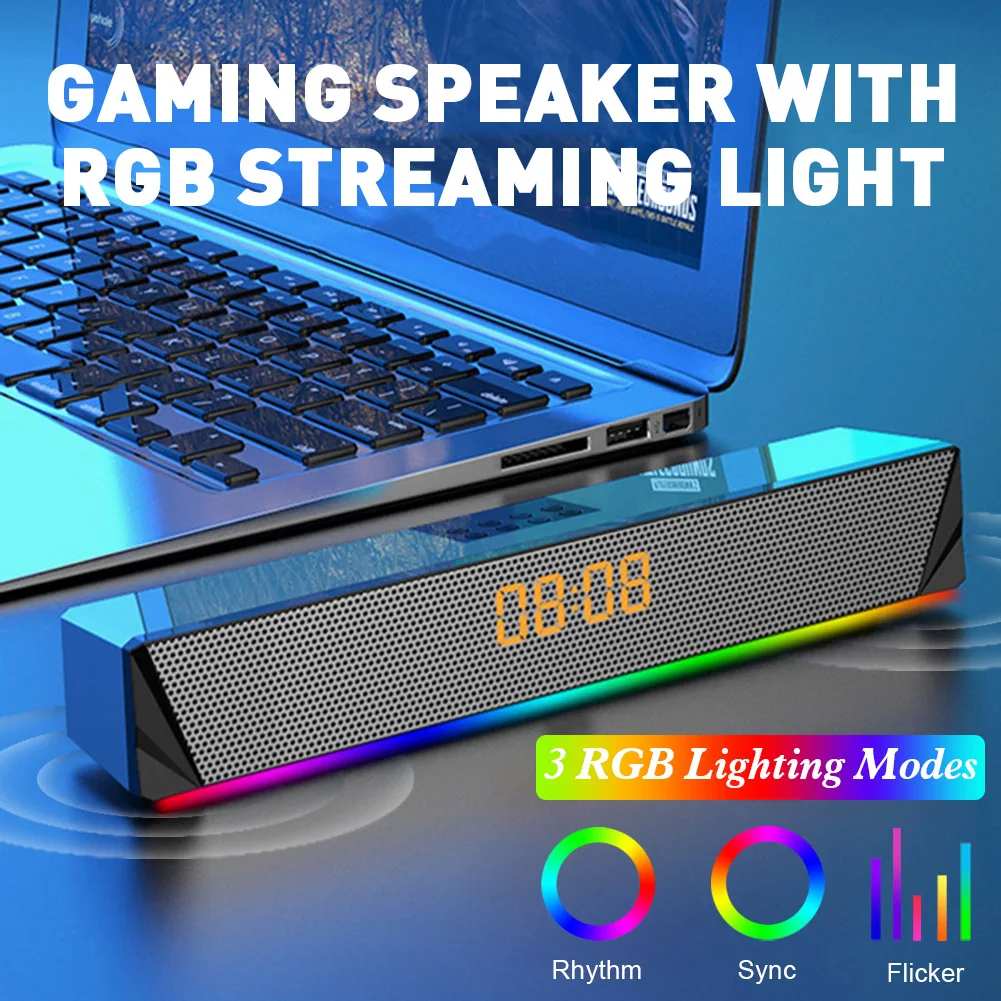 Портативный беспроводной Bluetooth 5 0 саундбар стерео сабвуфер домашний кинотеатр