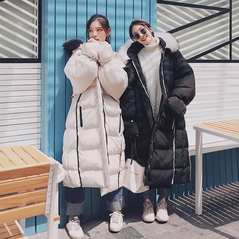 

2020 New Women Brand Parka Winter jacket Coat Fashion Simple Cuff Design Windproof Warm Female Korean Version Plus size Outwear