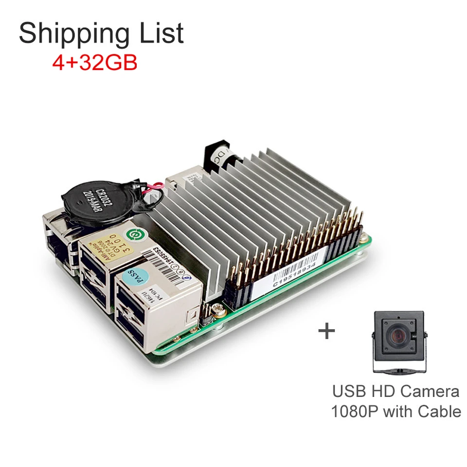 Bundle4 AAEON UP Board Inter 4 Гб ОЗУ+ 32 ГБ EMMC Совместимость с большинством Raspberry Pi HAT Intel x86 Поддержка linux, Android Windows 10 - Комплект: Bundle4