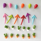 Магнитная Стрелка на холодильник, воздушный шар, кактус, облако, примечание, магнитная наклейка на холодильник для белой доски, Рождественское украшение для дома на кухне