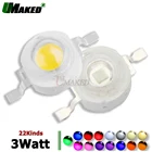 Светодиодная лампа высокой мощности 3 Вт, чип CCO Epistar 45mil DC3-3.4V, 700mA, Диод SMD COB, белый, красный, синий, желтый, зеленый для светодиодного прожектора s