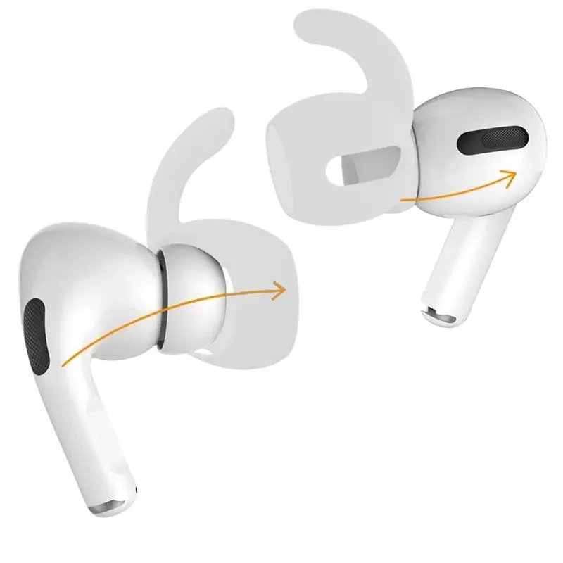 Мягкие силиконовые наушники-вкладыши с крышкой ушной крючок крыльями для Airpods Pro