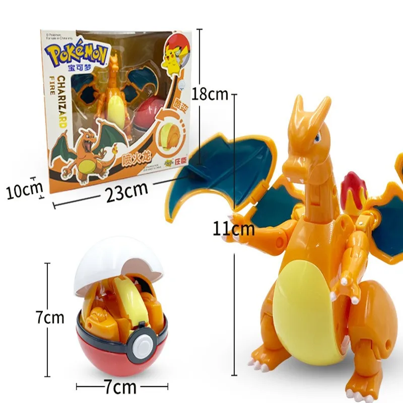 

8 Kinds Pokemon Can Be Installed Into The Wizard Ball Deformation POKEMON Pikachu Anime Action Figure Toys Model Cute Roles Toys