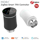 Новый привод радиатора Moes TRV ZigBee 3,0 Tuya, умный программируемый термостат, Нагреватель температуры, голосовое управление Alexa