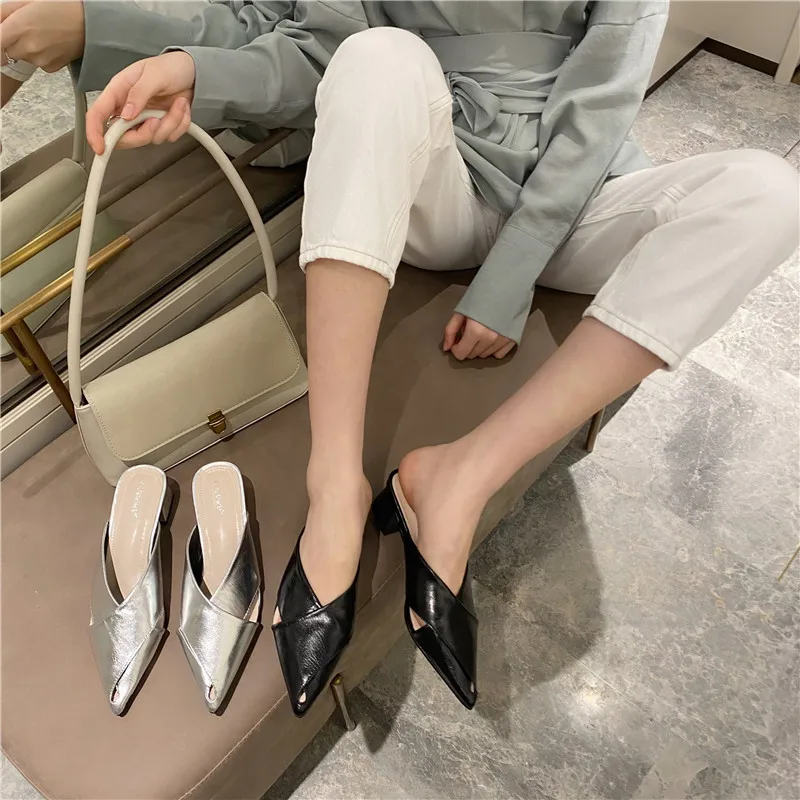 2020 г. летние женские шлепанцы роскошные дизайнерские кожаные туфли без задника