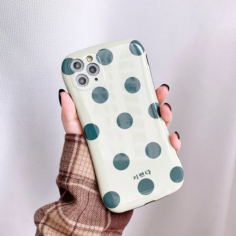 

Wave Point Phone Case for IPhone 11 Pro Max Fashion Dots Arc Soft TPU IMD Cover for IPhone X XR XS Max 8 7 Plus SE 2020 Cases
