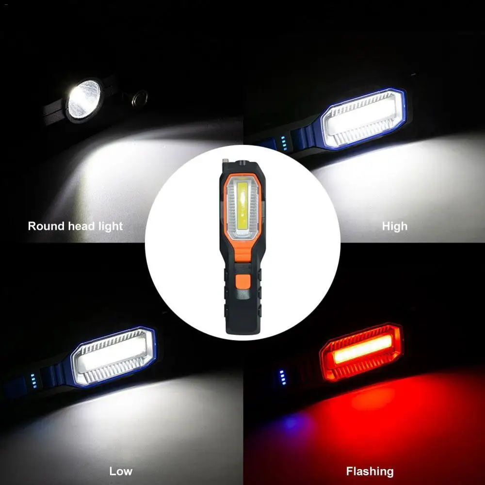 

4000Lm COB LED Flashlight USB Rechargeable Working Flexible Magnetic Inspection Lamp Flashlight Emergency Light Dropshipping