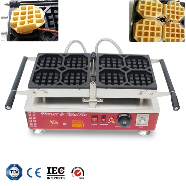 Машина для вафель с Откидной Решеткой в Бельгии 4 формы восьмиугольник Льеж