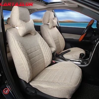 flax car seats supports for land rover velar 2017 2018 2021 seat cover set linen cloth covers for cars cushion protection 16pcs