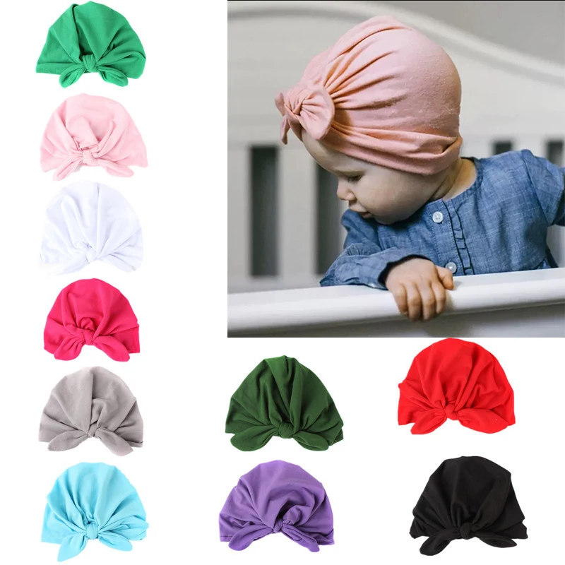 Детская головная повязка индийская шляпа банданы тюрбан кролик бант на голову