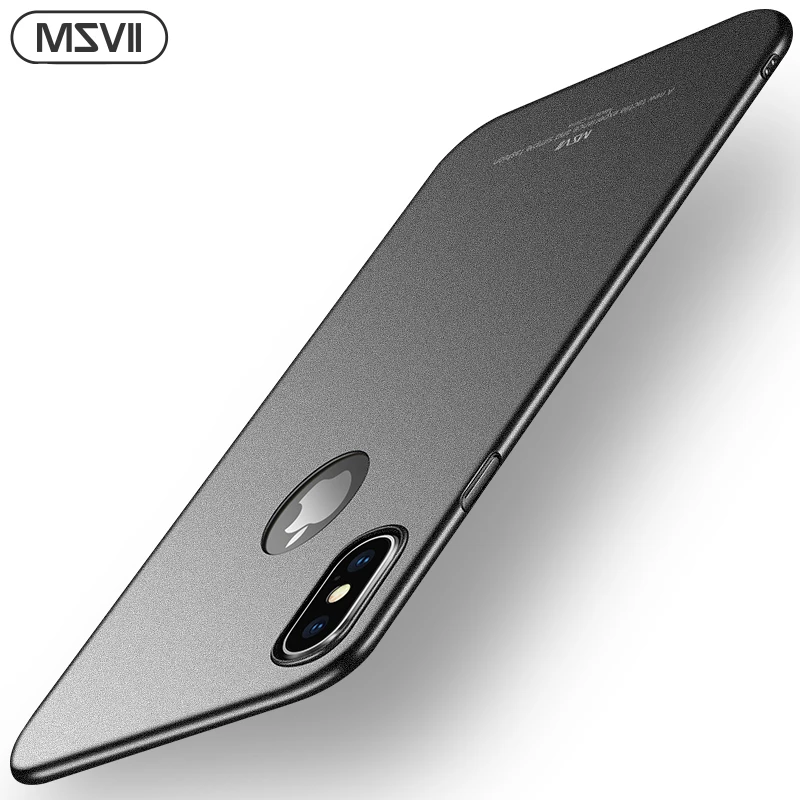 Msvii Подлинный для iPhone X Ультра Тонкий Чехол Матовый Деловой Супер Для Телефона Apple
