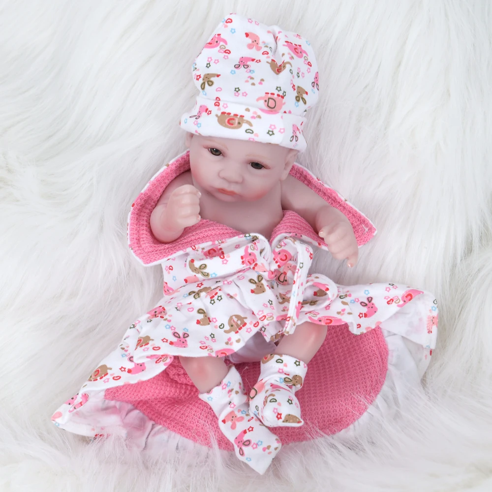 10&quot Tiny Lovely Doll Lifelike Bebe Reborn Baby Dolls 25CM Full Silicone Vinyl Newborn Babies Toy Kids Birthday Christmas Gifts | Игрушки
