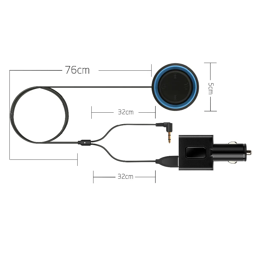Автомобильный Bluetooth ресивер DOXINGYE 3 5 мм Aux громкая связь музыкальный приемник 4 0