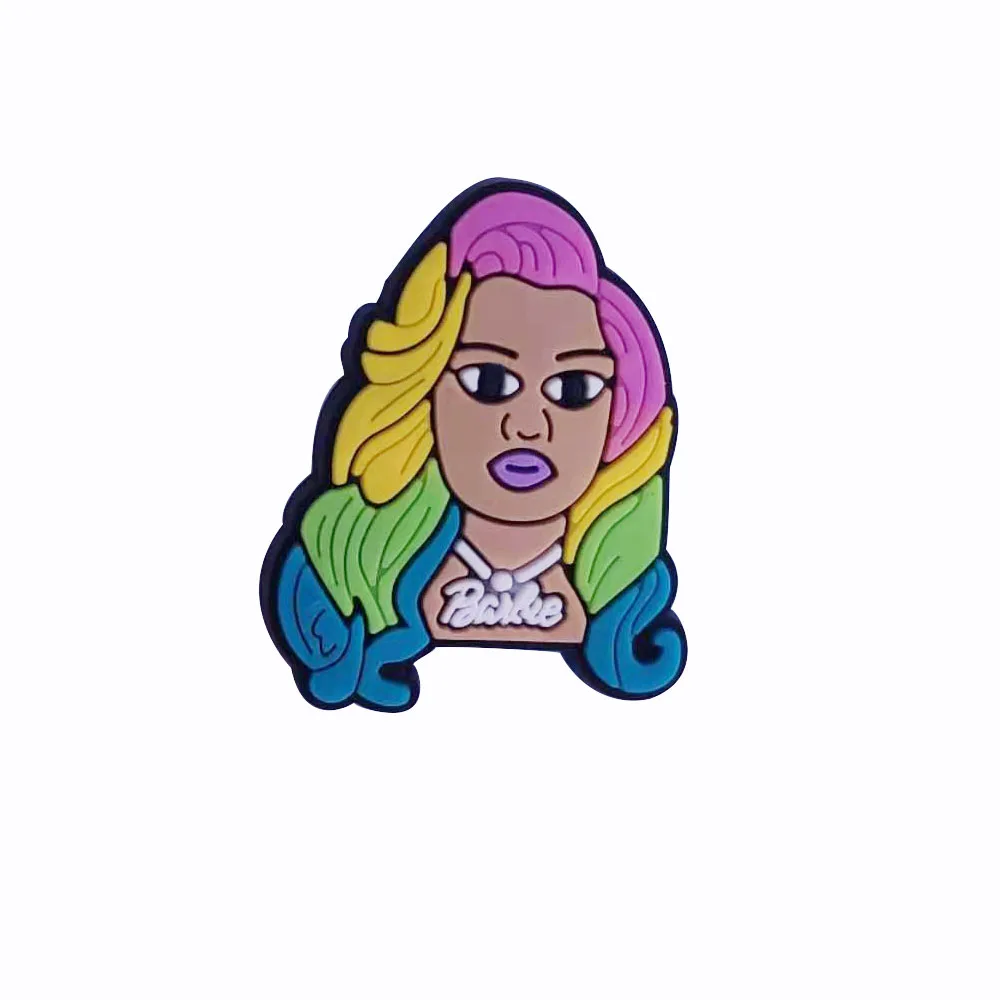 1 шт. Броши из ПВХ значки Значок Крутые девушки Красота Губа Кнопка Рюкзак Одежда Шляпа Декор Аксессуары Ювелирные изделия.