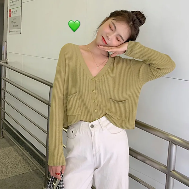 Женская Тонкая блузка на пуговицах элегантный однотонный Кардиган с длинным