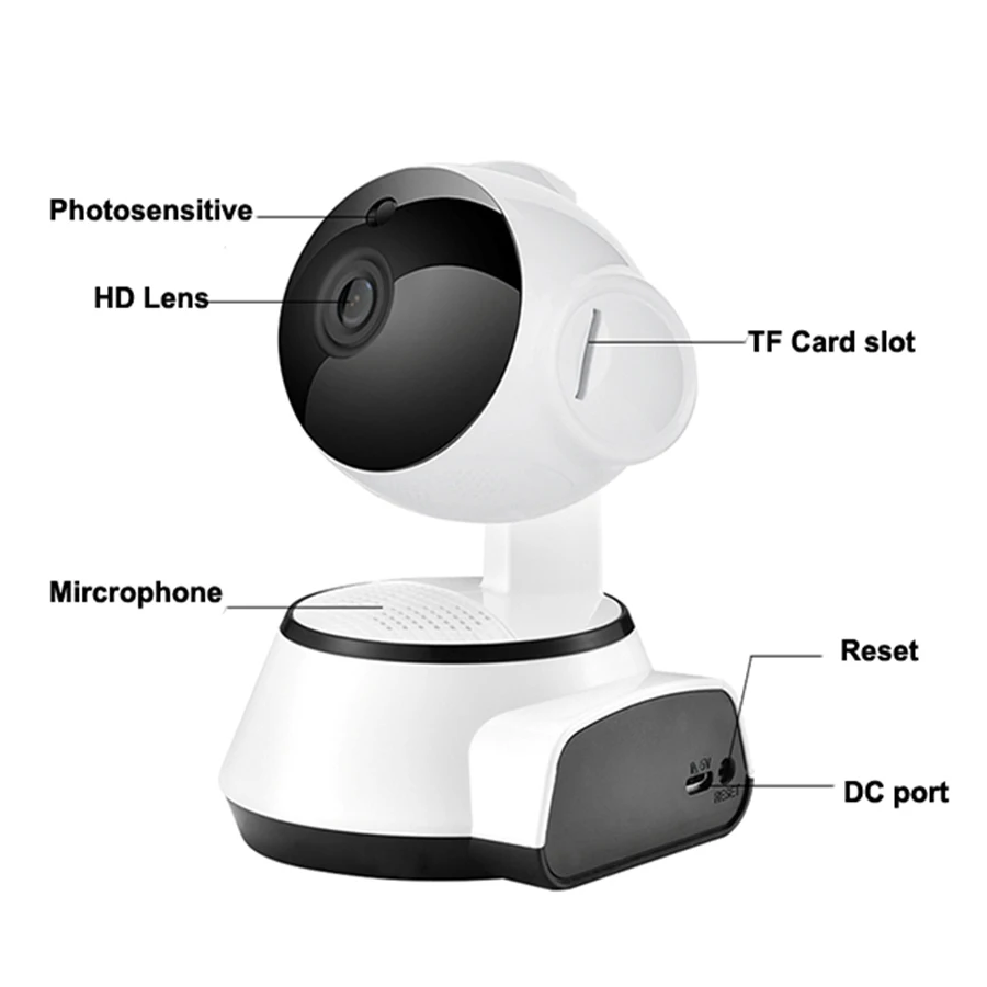Беспроводная камера безопасности Аудиозапись радионяня инфракрасный детектор