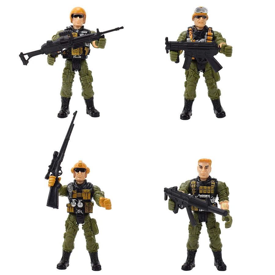 8 шт./компл. SWAT военная армейская экшн-фигурка игрушки для мальчиков боевая игра