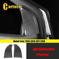 abs carbon fiber car interior a pillar speaker loudspeaker horn cover trim car styling for ford edge 2015 2016 2017 2018