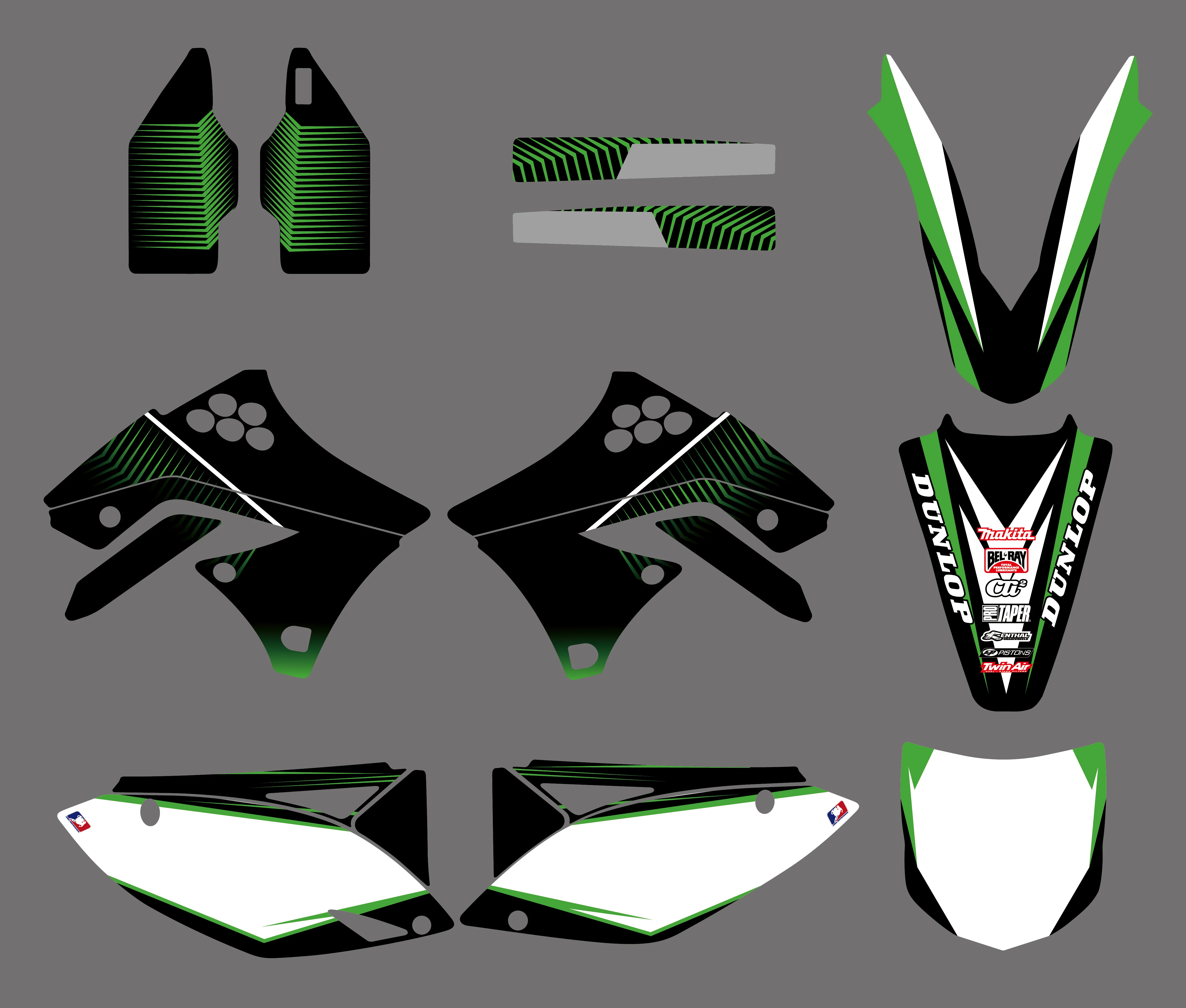 Графические и Фоновые наклейки наборы для Kawasaki KX250F KXF250 2009 2010 2011 2012 KXF 250 KX 250F|sticker