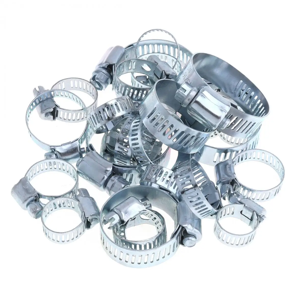 26 шт./компл. зажимы мини хомуты для шланга из нержавеющей стали труб с пластиковой