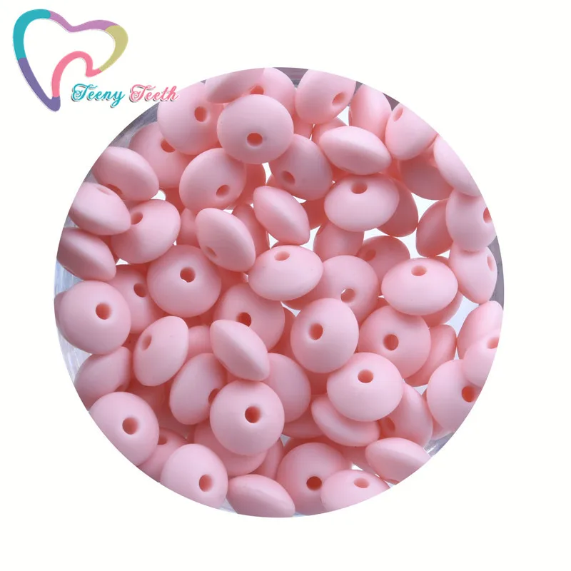 Candy Pink Lentil 20 шт. 14 мм Детские шестигранные силиконовые бусины Восьмиугольные бусины DIY соска цепь Perle Силиконовые Детские Прорезыватели жевательные бусины детские товары - Цвет: Candy Pink Lentil