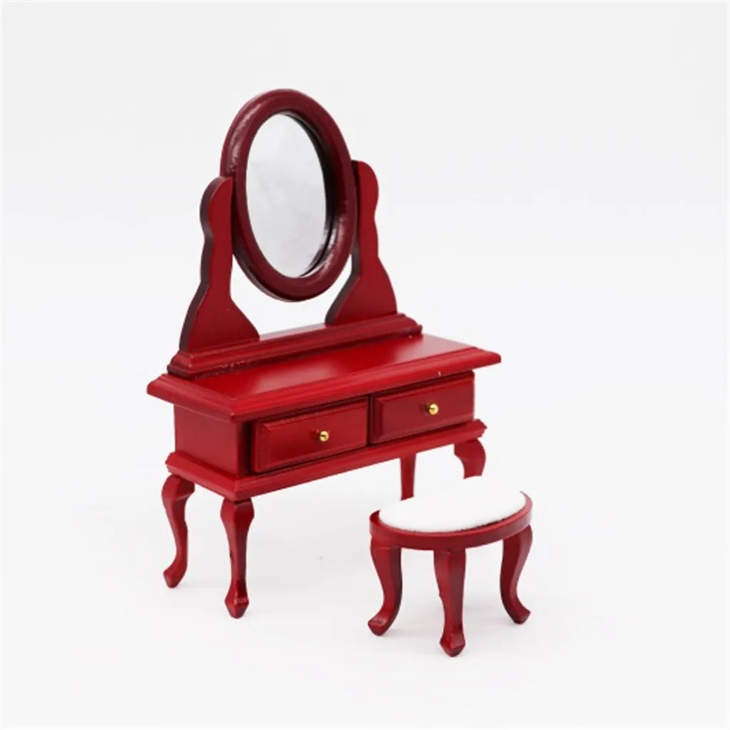 Мини-стул мини-туалетный столик 1:12 миниатюрная мебель для кукольного дома