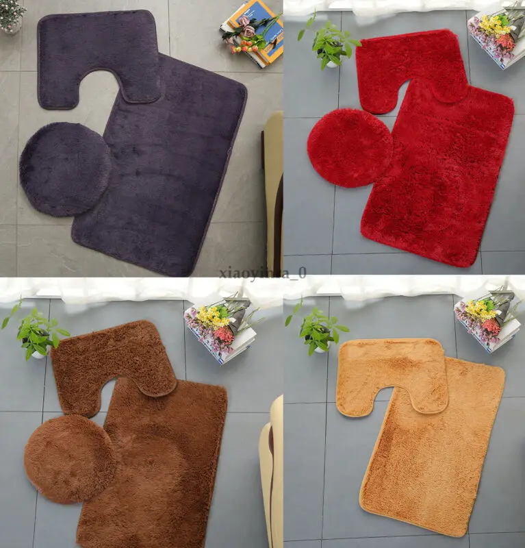 Коврики для ванной комнаты Набор Нескользящие Ванная комната коврик в виде