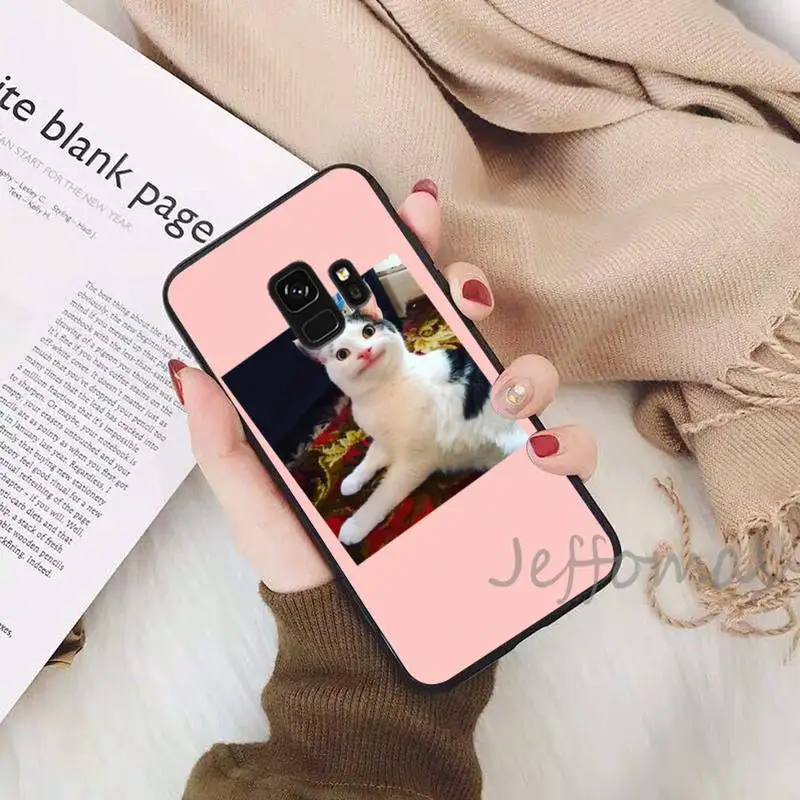 

cute cat cartoon Phone Case For Samsung S6 S7 edge S8 S9 S10 e plus A10 A50 A70 note8 J7 2017