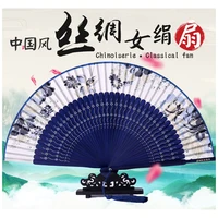 chinese style female fan silk folding fan daily hand fan in summerhome decoration wedding decoration folding fan best gift