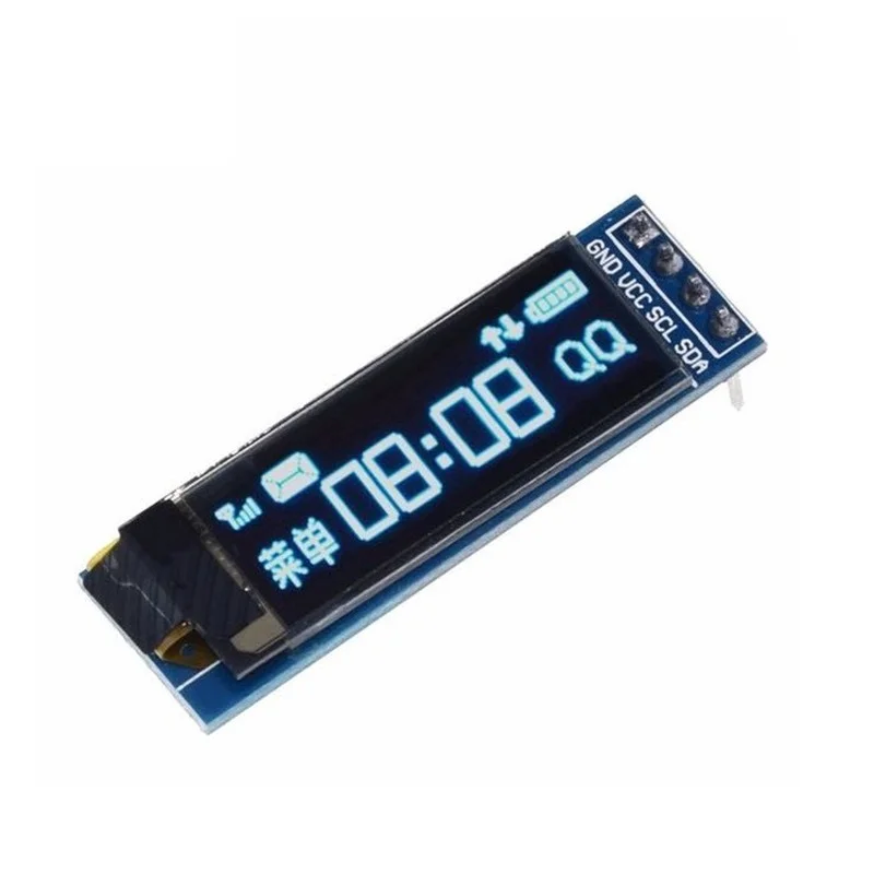 

Синий/белый OLED ЖК-дисплей 0,91 дюйма 128x32 IIC I2C Последовательный модуль SSD1306 IC 0,91 "12832 SSD1306 для Arduino PIc