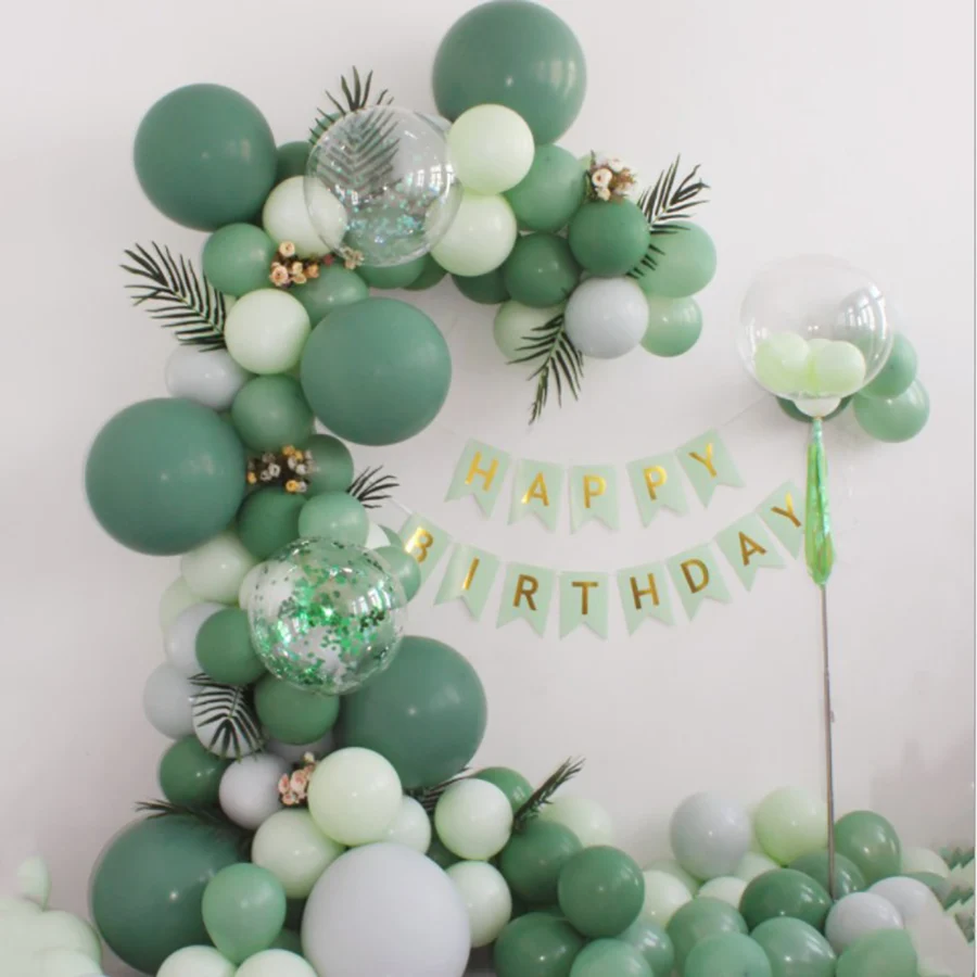 

75pcs Tiffany Blue Irregular Latex Balloon Combination Children's Birthday Party Wedding Ceremony Background Decoration Supplies